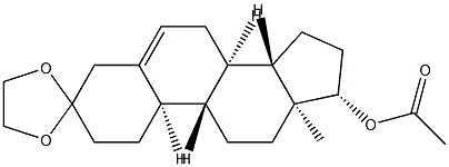 17β-Acetyloxyestr-5-en-3-one ethylene acetal Struktur