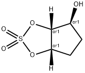 4H-Cyclopenta-1,3,2-dioxathiol-4-ol,tetrahydro-,2,2-dioxide,(3aR,4S,6aS)-rel-(9CI) Struktur