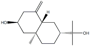 (2R,8aβ)-Decahydro-6β-hydroxy-α,α,4aα-trimethyl-8-methylene-2-naphthalenemethanol Struktur