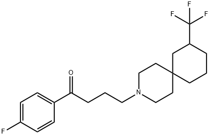 4'-Fluoro-γ-[8-(trifluoromethyl)-3-azaspiro[5.5]undec-3-yl]butyrophenone Struktur