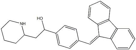 α-[4-(9H-Fluoren-9-ylidenemethyl)phenyl]-2-piperidineethanol Struktur