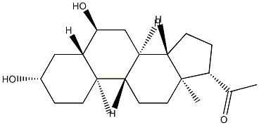 5α-Pregnane-3β,6α-diol-20-one Struktur