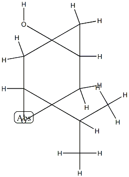 4-Oxatricyclo[5.1.0.03,5]octan-1-ol,5-(1-methylethyl)-(9CI) Struktur