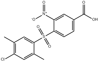 4-[(4-CHLORO-2,5-DIMETHYLPHENYL)SULFONYL!-3-NITROBENZOIC ACID Struktur