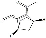 Bicyclo[2.2.1]hept-5-ene-2-carboxaldehyde, 3-acetyl-, (1R,2S,3R,4S)-rel-(-)- Struktur