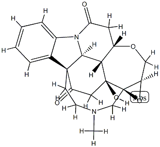 21α,22α-Epoxy-21,22-dihydro-14-hydroxy-19-methyl-16,19-secostrychnidine-10,16-dione Struktur