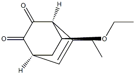 Bicyclo[2.2.2]oct-5-ene-2,3-dione, 8-ethoxy-5-ethyl-, (1R,4R,8R)-rel- (9CI) Struktur