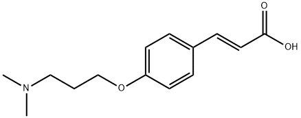 (E)-3-(4-(3-(dimethylamino)propoxy)phenyl)acrylic acid Struktur