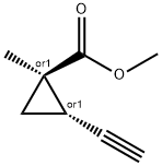 Cyclopropanecarboxylic acid, 2-ethynyl-1-methyl-, methyl ester, (1R,2S)-rel- (9CI) Struktur