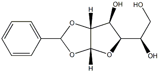 1-O,2-O-Benzylidene-α-D-glucofuranose Struktur