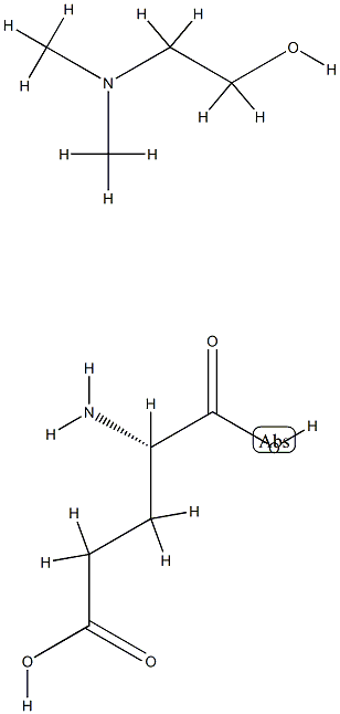 L-glutamic acid, compound with 2-(dimethylamino)ethanol (1:1)  Struktur