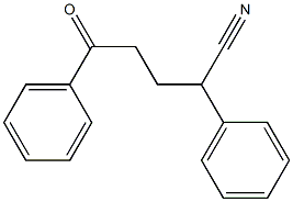 δ-Oxo-α-phenylbenzenepentanenitrile Struktur