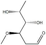 2,6-Dideoxy-3-O-methyl-D-lyxo-hexose Struktur