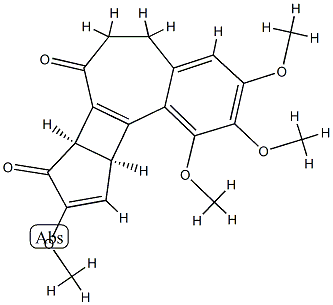 (7bR)-5,6,7b,10aβ-Tetrahydro-1,2,3,9-tetramethoxybenzo[a]cyclopenta[3,4]cyclobuta[1,2-c]cycloheptene-7,8-dione Struktur