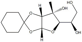 1-O,2-O-Cyclohexylidene-3-methyl-α-D-allofuranose Struktur