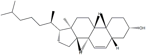 5α-Cholest-6-en-3β-ol Struktur