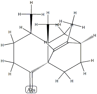 (2R)-1,2,6,7,8,8a-Hexahydro-3,8β,8aβ-trimethyl-5H-2β,4aβ-ethanonaphthalen-5-one Struktur