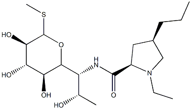 Methyl 6,8-dideoxy-6-[[[(2S,4R)-1-ethyl-4β-propyl-2α-pyrrolidinyl]carbonyl]amino]-1-thio-D-erythro-α-D-galacto-octopyranoside Struktur