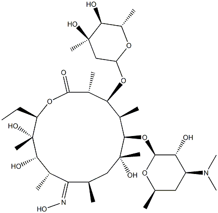 9-OxiMe 3''-O-DeMethyl-erythroMycin Struktur