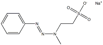 2-(1-Methyl-3-phenyl-2-triazeno)ethane-1-sulfonic acid sodium salt Struktur