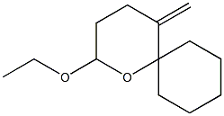 1-Oxaspiro[5.5]undecane,2-ethoxy-5-methylene-(9CI) Struktur