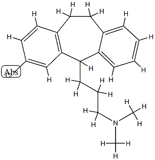 3-Chloro-10,11-dihydro-N,N-dimethyl-5H-dibenzo[a,d]cycloheptene-5-(1-propanamine) Struktur