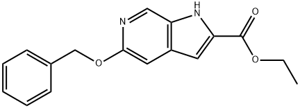 1H-?Pyrrolo[2,?3-?c]?pyridine-?2-?carboxylic acid, 5-?(phenylmethoxy)?-?, ethyl ester Struktur