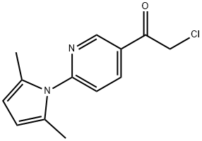 2-chloro-1-(6-(2,5-dimethyl-1H-pyrrol-1-yl)pyridin-3-yl)ethanone Struktur