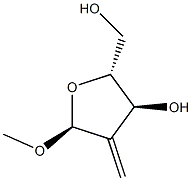 alpha-D-erythro-Pentofuranoside,methyl2-deoxy-2-methylene-(9CI) Struktur