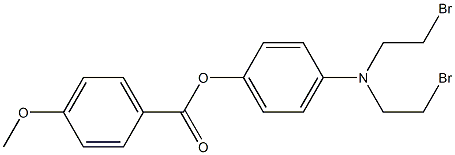 4-[Bis(2-bromoethyl)amino]phenyl=4-methoxybenzoate Struktur