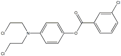 p-[Bis(2-chloroethyl)amino]phenyl=m-chlorobenzoate Struktur