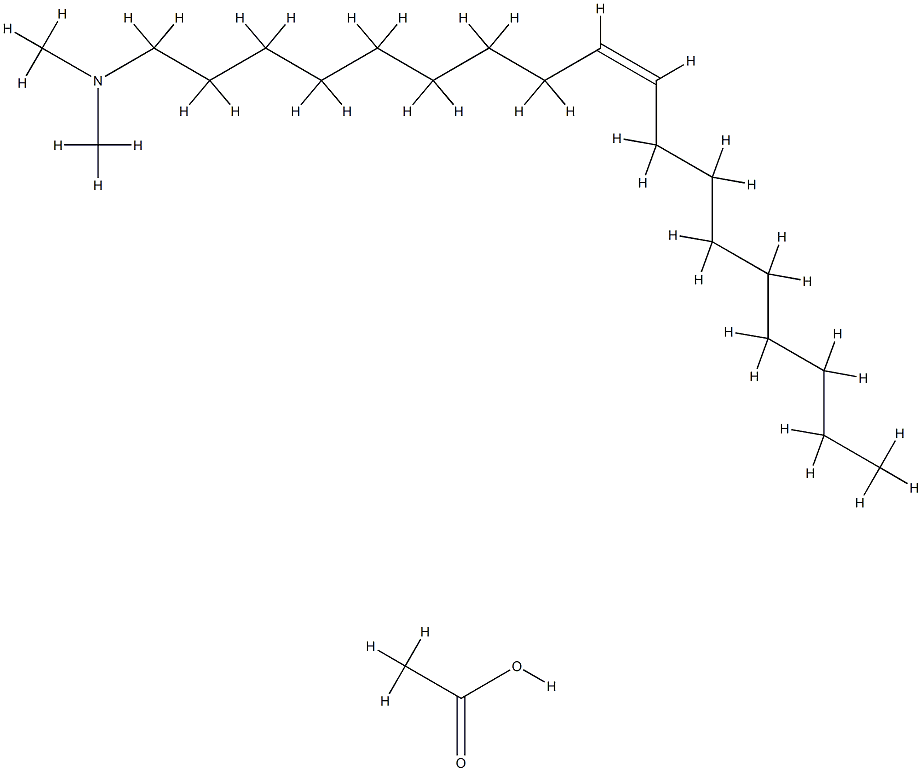 Alkenyl(C16-C18) dimethyl amine acetate Struktur