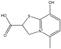 2-Carboxylato-2,3-dihydro-8-hydroxy-5-methylthiazolo[3,2-a]pyridinium Struktur