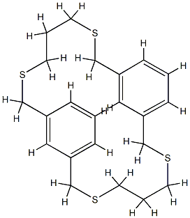 3,7,15,19-Tetrathiatricyclo[19.3.1.19,13]hexacosa-1(25),9,11,13(26),21,23-hexene Struktur