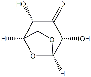 D-lyxo-Hexopyranos-3-ulose, 1,6-anhydro-, beta- (8CI) Struktur