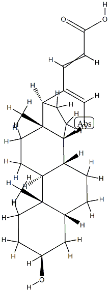 14β,21-Epoxy-3β-hydroxy-5β-chola-20,22-dien-24-oic acid Struktur