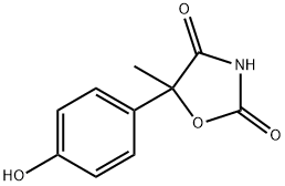 2,4-Oxazolidinedione,5-(4-hydroxyphenyl)-5-methyl-(9CI) Struktur