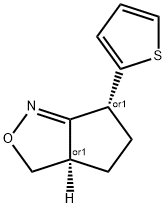 3H-Cyclopent[c]isoxazole,3a,4,5,6-tetrahydro-6-(2-thienyl)-,(3aR,6R)-rel-(9CI) Struktur