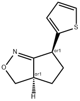 3H-Cyclopent[c]isoxazole,3a,4,5,6-tetrahydro-6-(2-thienyl)-,(3aR,6S)-rel-(9CI) Struktur