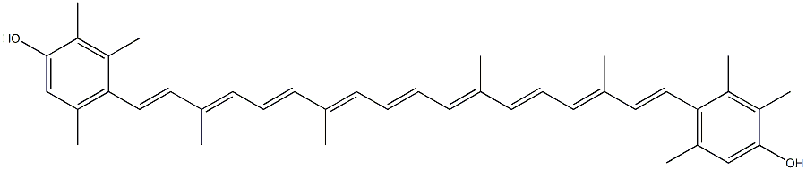 φ,φ-Carotene-3,3'-diol Struktur