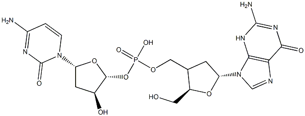 2'-deoxyguanylyl-(3'-5')-2'-deoxycytidine Struktur