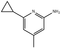 2-Pyridinamine,6-cyclopropyl-4-methyl-(9CI) Struktur