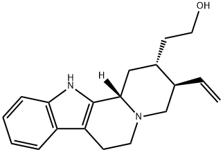 3β-Vinyl-1,2,3,4,6,7,12,12bβ-octahydroindolo[2,3-a]quinolizine-2α-ethanol Struktur