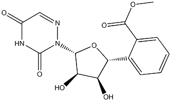 2-(5-O-Benzoyl-β-D-ribofuranosyl)-1,2,4-triazine-3,5(2H,4H)-dione Struktur