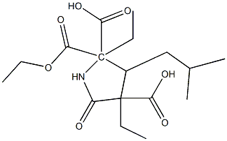 Triethyl=3-isobutyl-5-oxo-2,2,4-pyrrolidinetricarboxylate Struktur