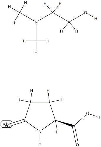 5-oxo-L-proline, compound with 2-(dimethylamino)ethanol (1:1)  Struktur