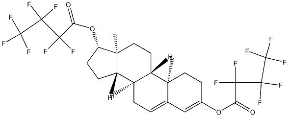 Androsta-3,5-diene-3,17β-diol bis(heptafluorobutyrate) Struktur