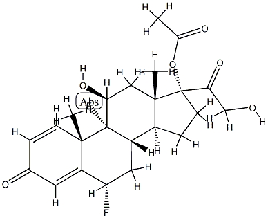 6α,9α-Difluoroprednisolone 17-Acetate Struktur