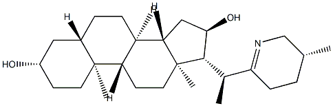 (25β)-16,28-Seco-5α-solanid-22(28)-ene-3β,16α-diol Struktur