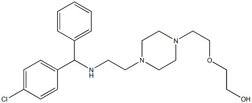 2-[2-[4-[2-[(p-Chloro-α-phenylbenzyl)amino]ethyl]-1-piperazinyl]ethoxy]ethanol Struktur